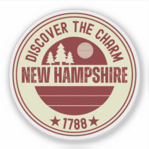 Sticker Love NH - New Hampshire Carte Souvenir