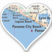 Sticker Love Panama City Beach FL (Devant)