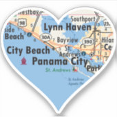 Sticker Love Panama City Florida (Devant)