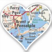 Sticker Love Pensacola Floride (Devant)