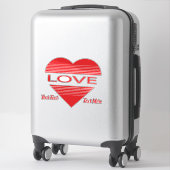 Sticker Love & Romance Concept Design with Heart Elements (Sur valise)
