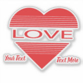 Sticker Love & Romance Concept Design with Heart Elements (Devant)