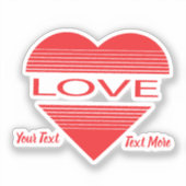Sticker Love & Romance Concept Design with Heart Elements (Recto)