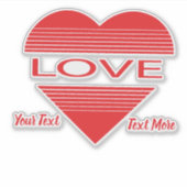 Sticker Love & Romance Concept Design with Heart Elements (Devant)