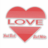 Sticker Love & Romance Concept Design with Heart Elements (Devant)