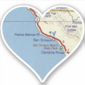 Sticker Love San Simeon CA (Devant)