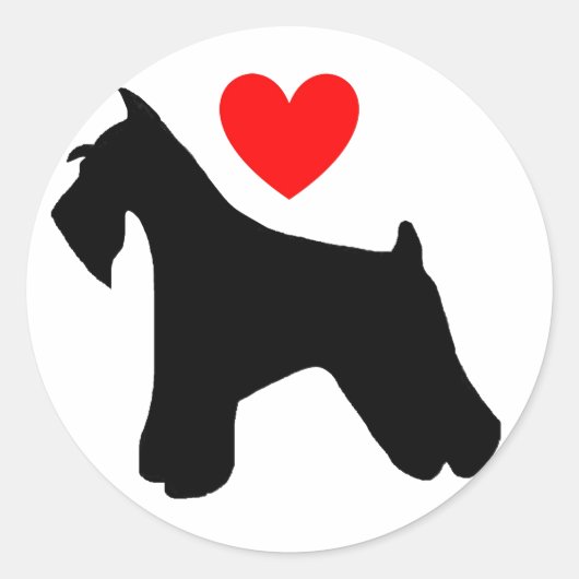 Sticker Love Schnauzer (Devant)