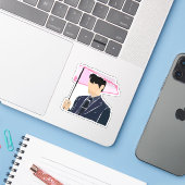 Sticker Love Scout Eun Ho (Ordinateur portable avec iPhone)