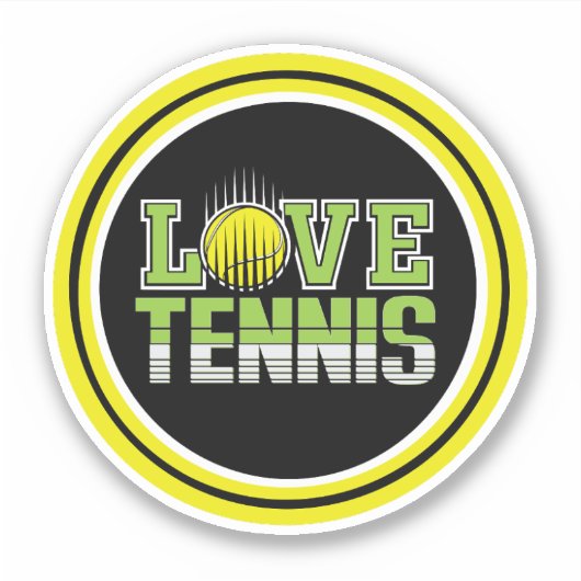 Sticker Love Tennis (Devant)