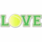 Sticker Love Tennis Fun Sports (Devant)