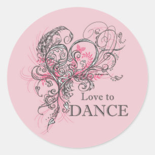 Sticker Love to Dance (personnalisable)