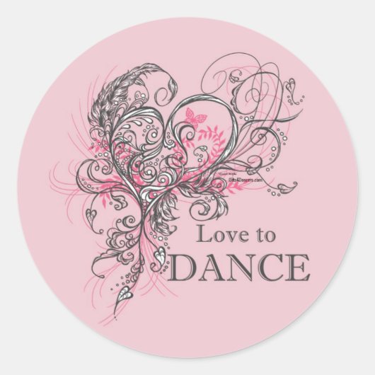Sticker Love to Dance (personnalisable) (Devant)