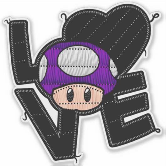 Sticker Love Toad - Violet (Devant)