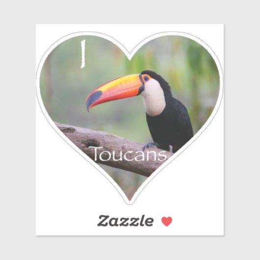 Sticker Love Toucans (Feuille)