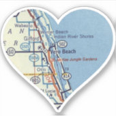 Sticker Love Vero Beach Floride (Devant)