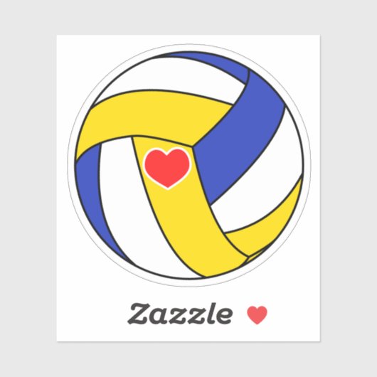 Sticker Love volleyball (Feuille)
