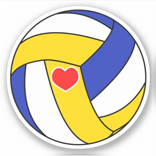 Sticker Love volleyball (Devant)