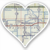 Sticker Love Washington Kansas (Devant)