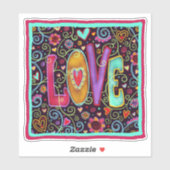 Sticker Love Whimsical tendance Valentine Inspirivity (Feuille)