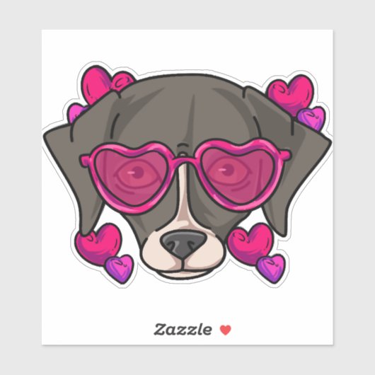 Sticker Love Whippet (Feuille)