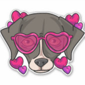 Sticker Love Whippet (Devant)