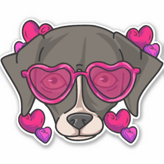 Sticker Love Whippet (Devant)