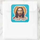 sticker "Love You" avec le visage de Jésus (Sac)
