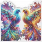 Sticker Lovely Doves Love (Devant)