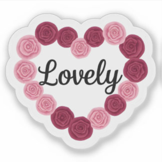 Sticker Lovely Heart Valentine Day