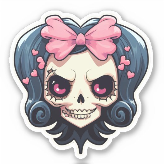 Sticker Lovely Skull (Devant)