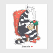 Sticker Lover Cat Art (Feuille)
