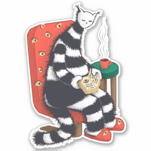 Sticker Lover Cat Art (Devant)