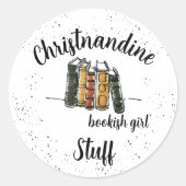 Sticker Lover du livre de nom personnalisé (Devant)