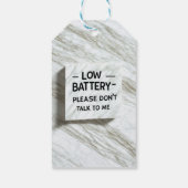 Sticker Low Battery Please Don't Talk To Me - grap Cadeaulabel (Achterkant)