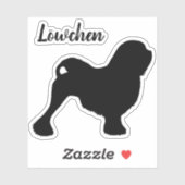 Sticker Lowchen Chien Silhouette Vinyl Decal (Feuille)