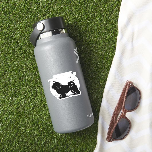 Sticker Lowchen Dog � Halloween Moon Silhouette Classic T- (HydroFlask Insitu)