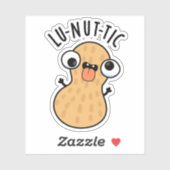 Sticker Lu-nut-ic Blagues de cacahuète drôles (Feuille)