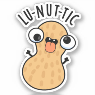 Sticker Lu-nut-ic Blagues de cacahuète drôles 