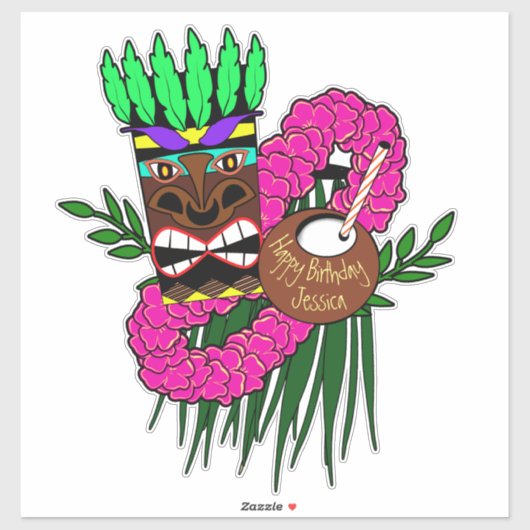 Sticker Luau Thème (Feuille)