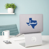 Sticker Lubbock, Texas Lone Star State Map (Ordinateur portable sur le bureau)