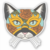 Sticker Lucha Libre Cat (Devant)