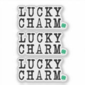 Sticker Lucky Charm Jour de la Saint Patrick Lucky Clover (Devant)