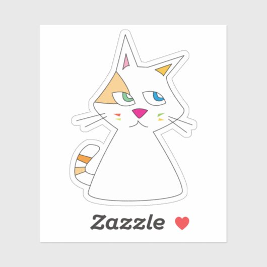 Sticker Lucky Chat Doodle (Feuille)