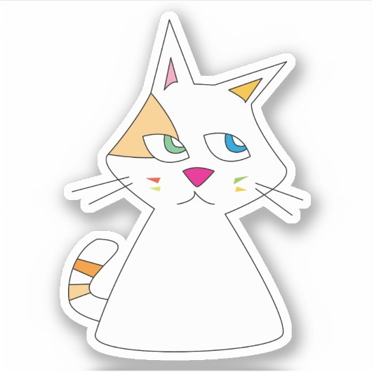 Sticker Lucky Chat Doodle (Devant)