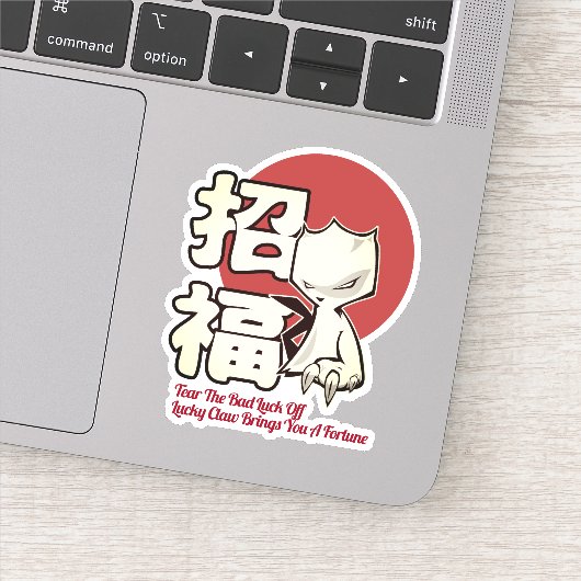 Sticker Lucky Claw se lève (Détail)