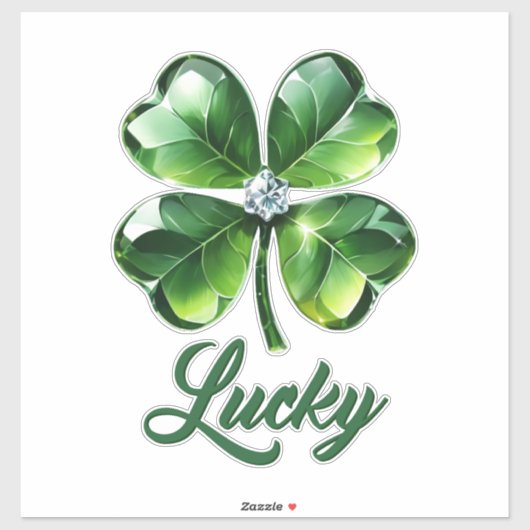Sticker Lucky Clover feuilles (Feuille)
