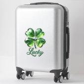 Sticker Lucky Clover feuilles (Sur valise)