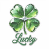 Sticker Lucky Clover feuilles (Devant)