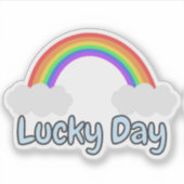 Sticker Lucky Day Rainbow St Patrick's Day (Devant)