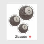 Sticker Lucky Disco 8 PINK, Lucky 8 disco Ball, Snooker (Feuille)